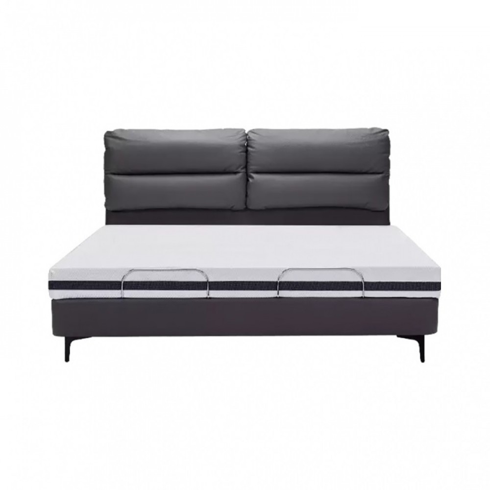 Умная двуспальная кровать Xiaomi 8h milan smart leather electric bed 1.8 m grey blue (умное основание и латексный матрас RA Alpha)