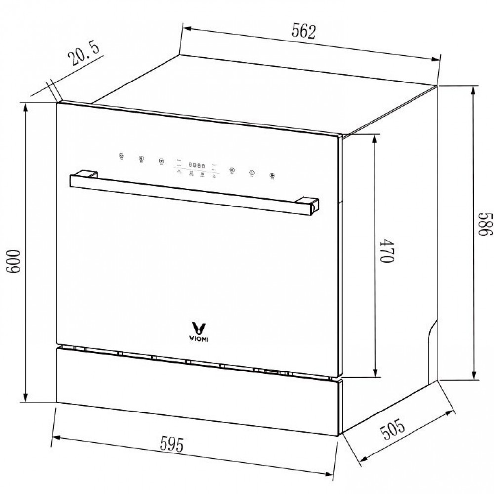 Умная посудомоечная машина Xiaomi Mijia Internet Dishwasher 8 Sets (VDW0801M)