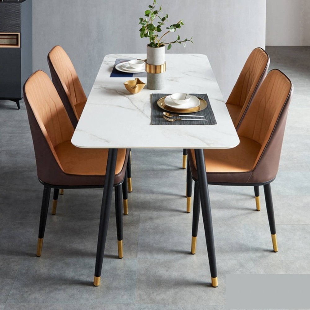 Комплект обеденной мебели стол 1.6м и 4 стула Xiaomi Lin's Wood Light Luxury Table and Four Chairs White&Black (JI1R-A+LS073S4-A)