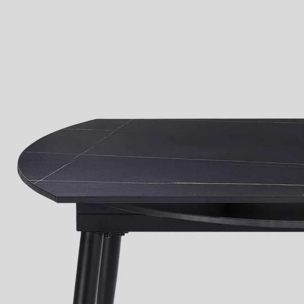 Круглый обеденный стол Xiaomi 8H Jun Telescopic Rock Board Dining Table 1.35x1.35 m/0.8x0.75 m Blac (YB4)