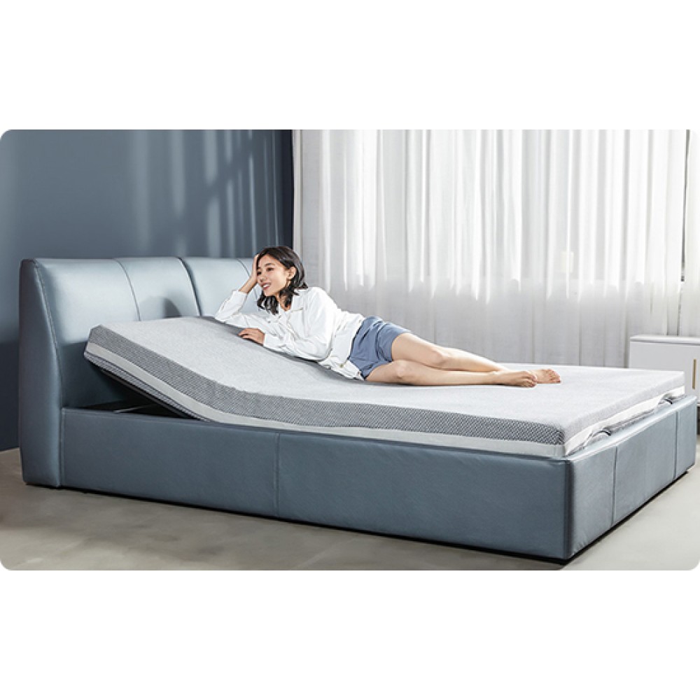 Умная двуспальная кровать Xiaomi 8H Milan Smart Electric Bed DT1 1.8 m Grey Blue (умное основание и ортопедический матрас R2 Pro)