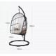 Подвесное кресло из ротанга Xiaomi MWH Ellz Hanging Basket Rattan Chair Black