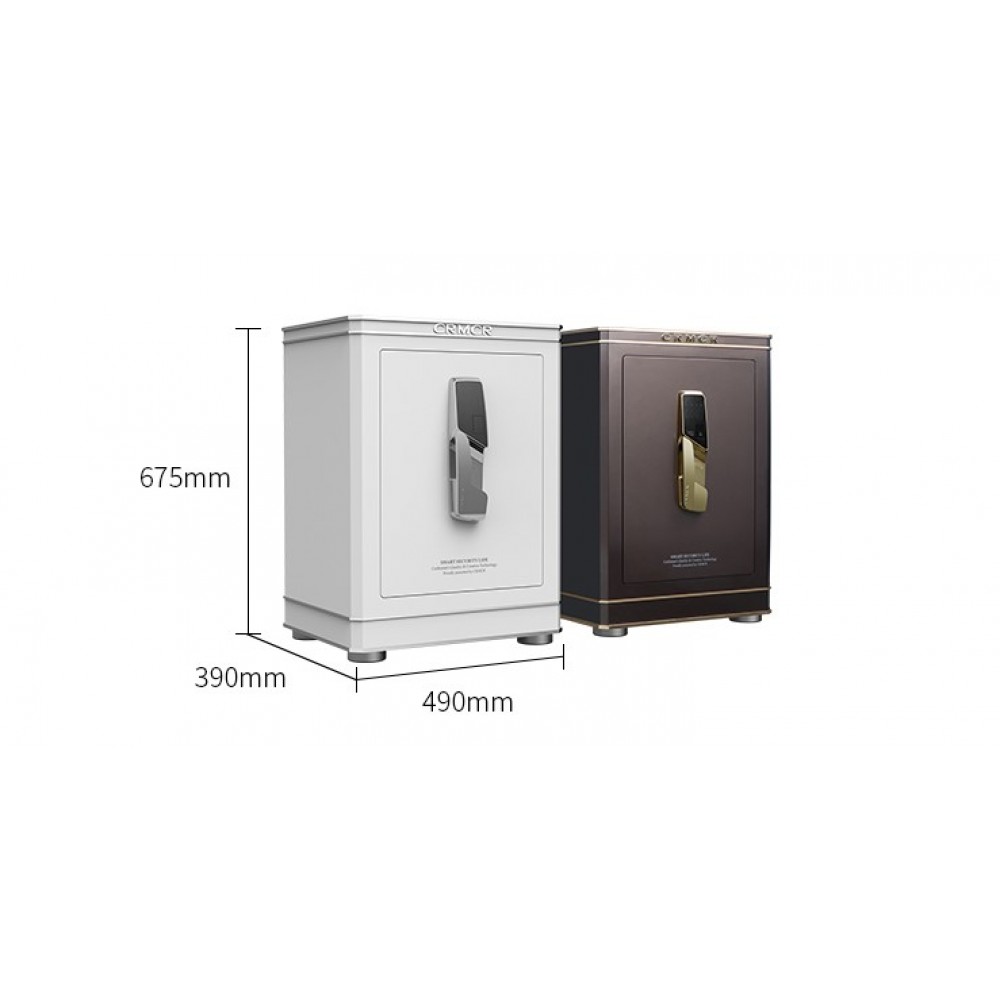 Умный сейф с датчиком отпечатка пальцев Xiaomi CRMCR Electronic safe (FDG-A1/D-65AN) Brown