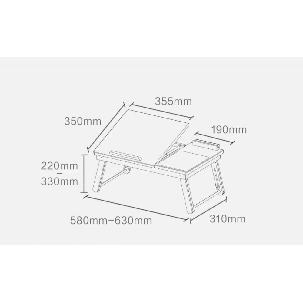 Складной стол-подставка под ноутбук Xiaomi IZW Orange House Multifunctional Folding Computer Desk Black (CSMJ8742)