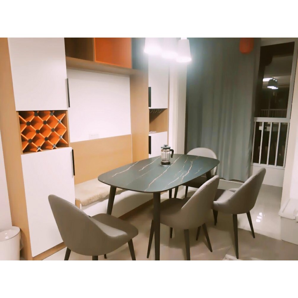 Набор обеденной мебели Стол и 4 стула Xiaomi Yang Zi Seashell Rock Plate Dining Table And Chairs 