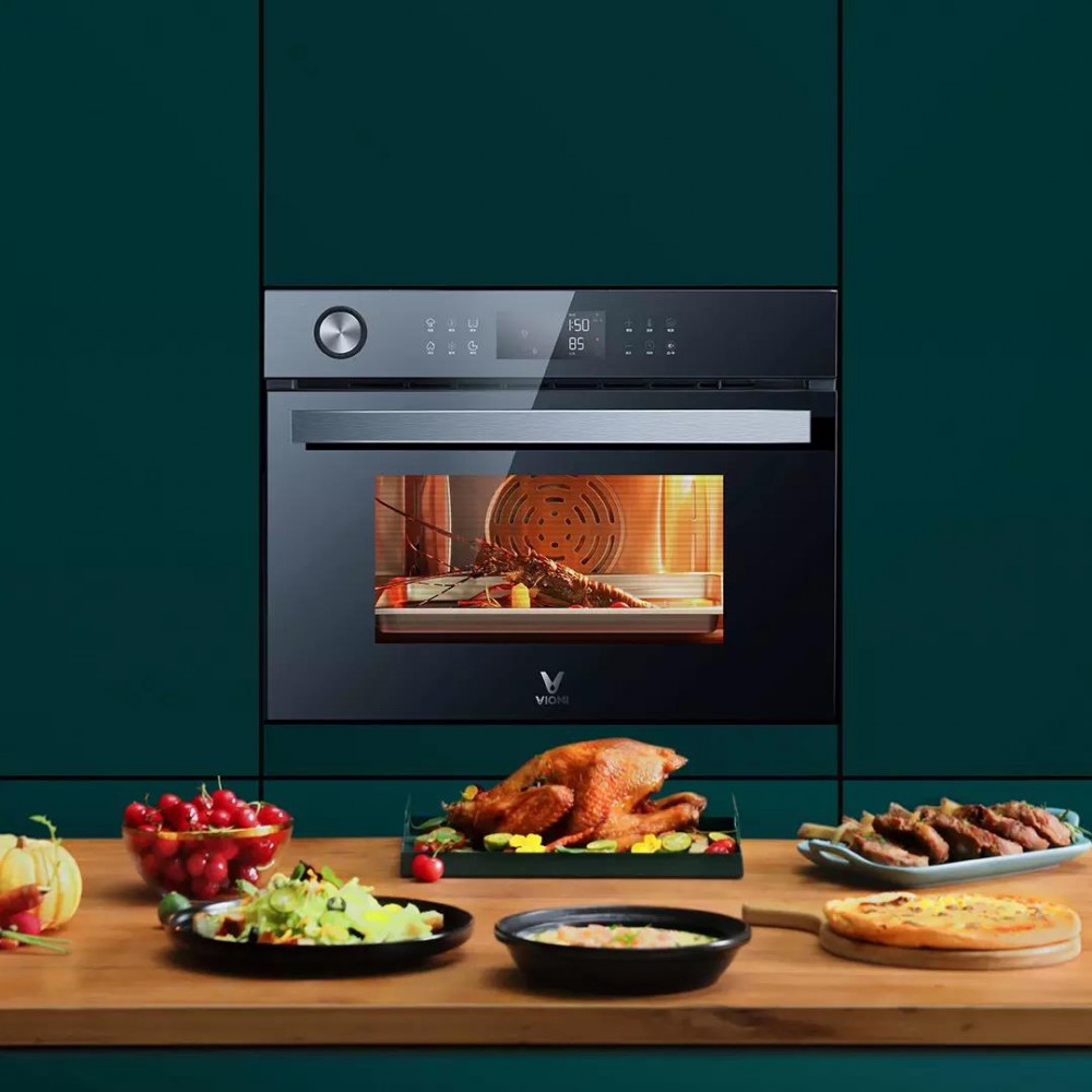 Умный встраиваемый паровой духовой шкаф Xiaomi Viomi Steam Convection Oven King Black (VSO4501-B)