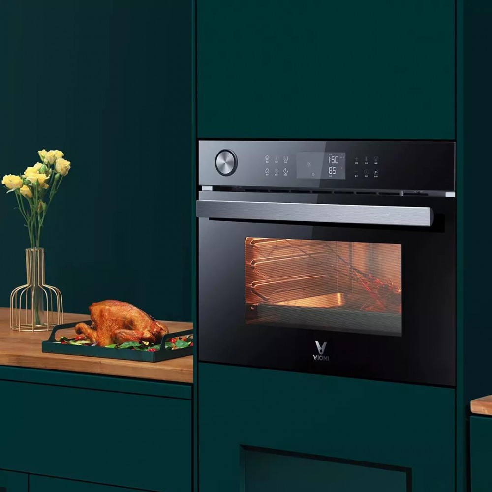 Умный встраиваемый паровой духовой шкаф Xiaomi Viomi Steam Convection Oven King Black (VSO4501-B)