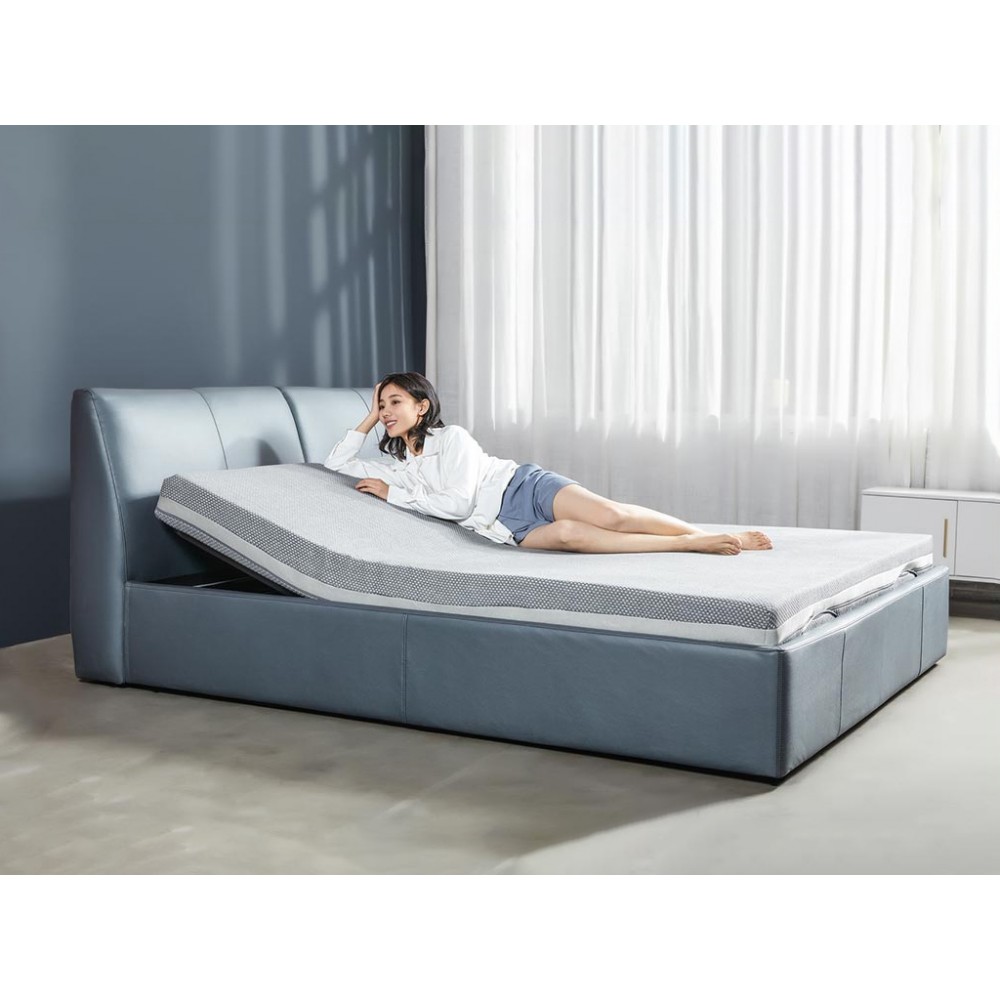 Умная двуспальная кровать Xiaomi 8H Milan Smart Electric Bed DT1 1.5 m Grey Blue (умное основание и ортопедический матрас R2 Pro)