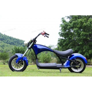 Электроскутер Citycoco Harley Chopper Синий 2000W, 60В 20Ah