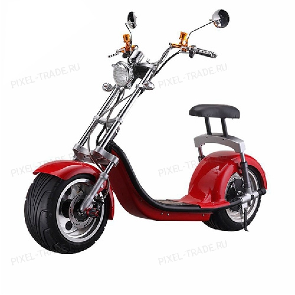 Электроскутер Citycoco Harley Красный 2000W, 60В 20Ah