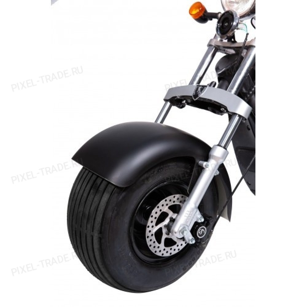 Электроскутер Citycoco Harley X10 2000W, 20А 60В Черный (плюс доп. место для второй АКБ)